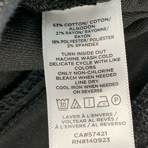 LOFT sz 8 29 Pants Black Sparkle Skinny Slim Pockets High Waist 28" Inseam New - Picture 11 of 11